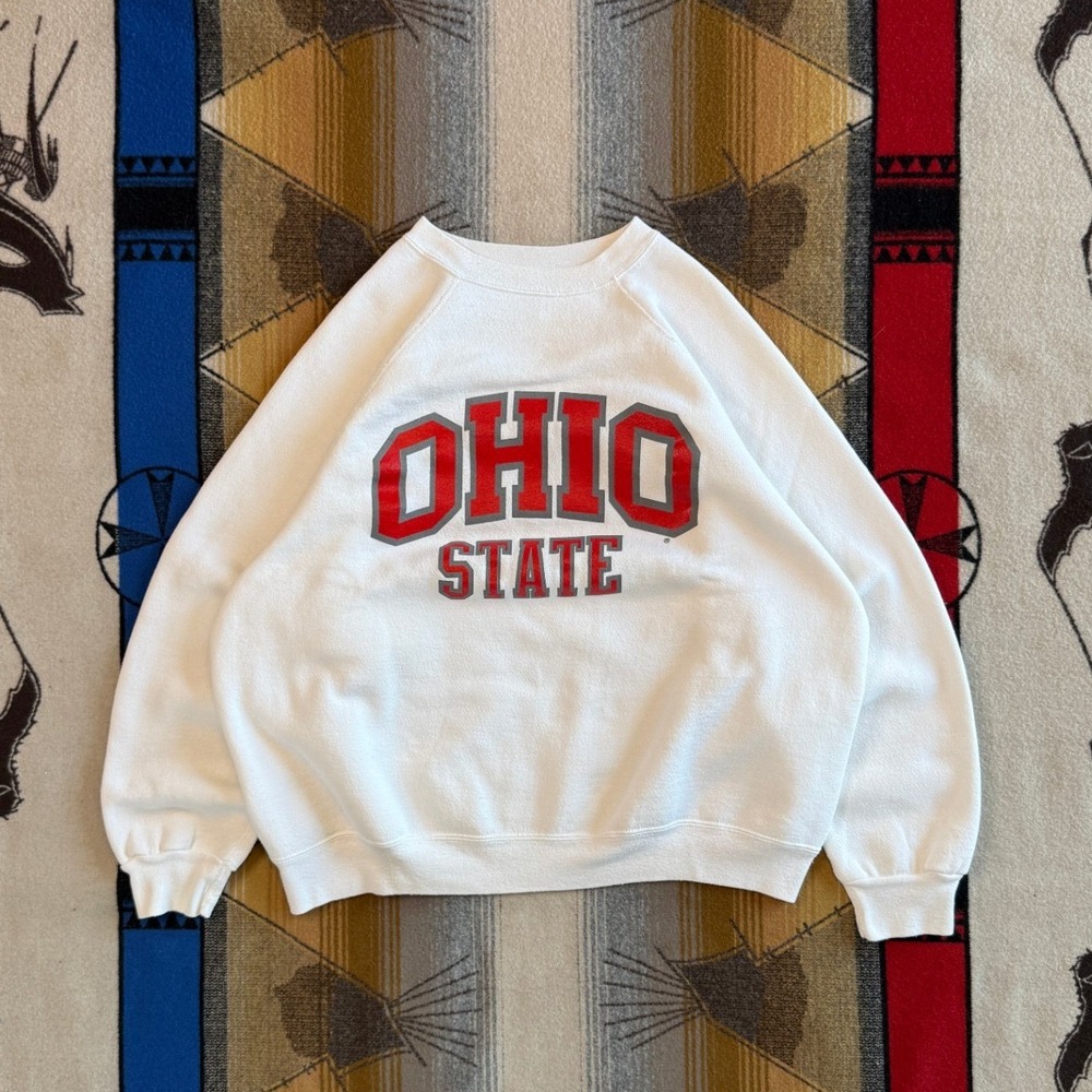 Vintage Discus Athletic Ohio State Buckeyes Sweatshirt XL White Made in USA